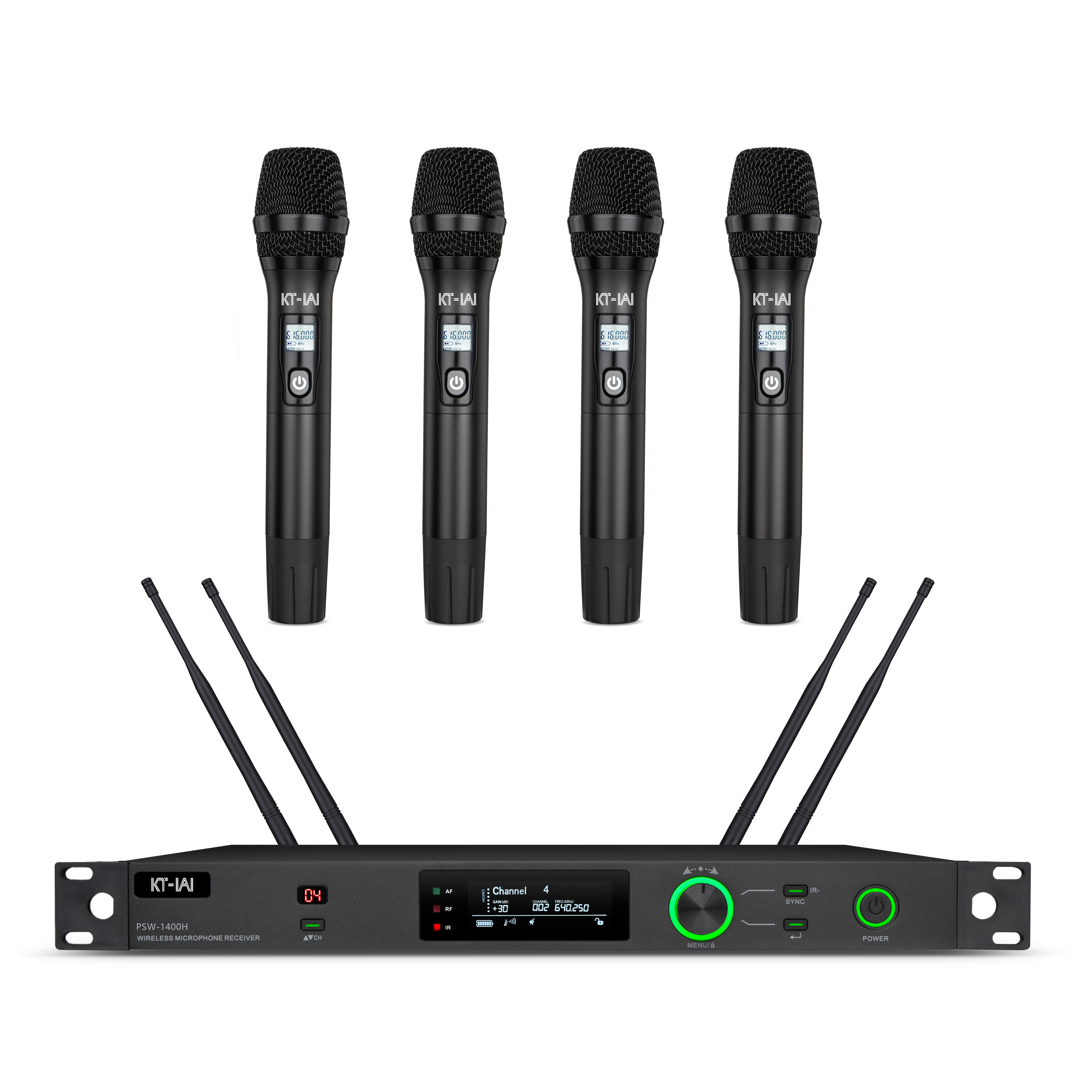 真分集一拖四无线手持话筒  PSW-1400H