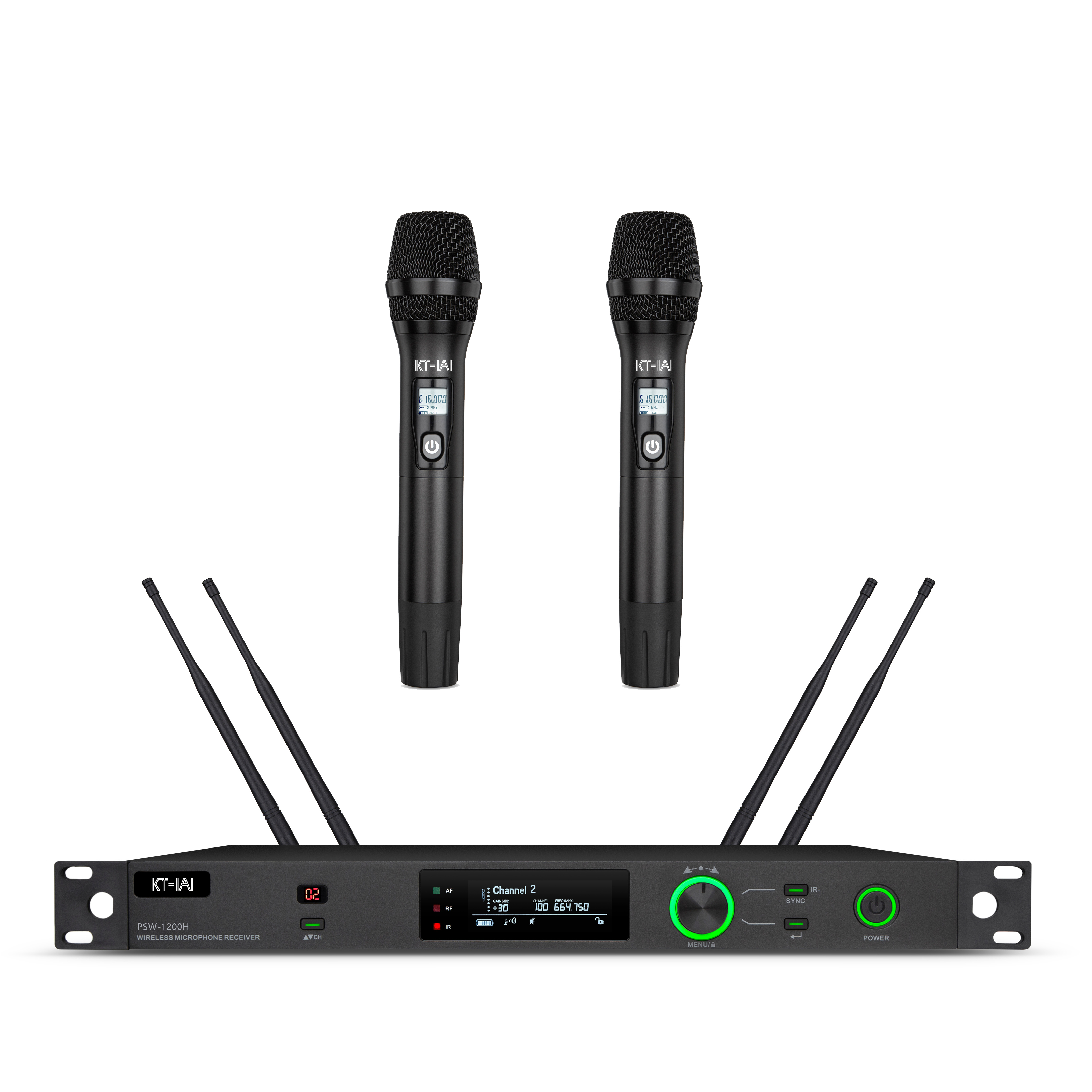 真分集一拖二无线手持话筒  PSW-1200H